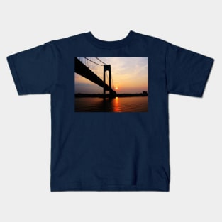 Verrazano Bridge at Dawn Kids T-Shirt